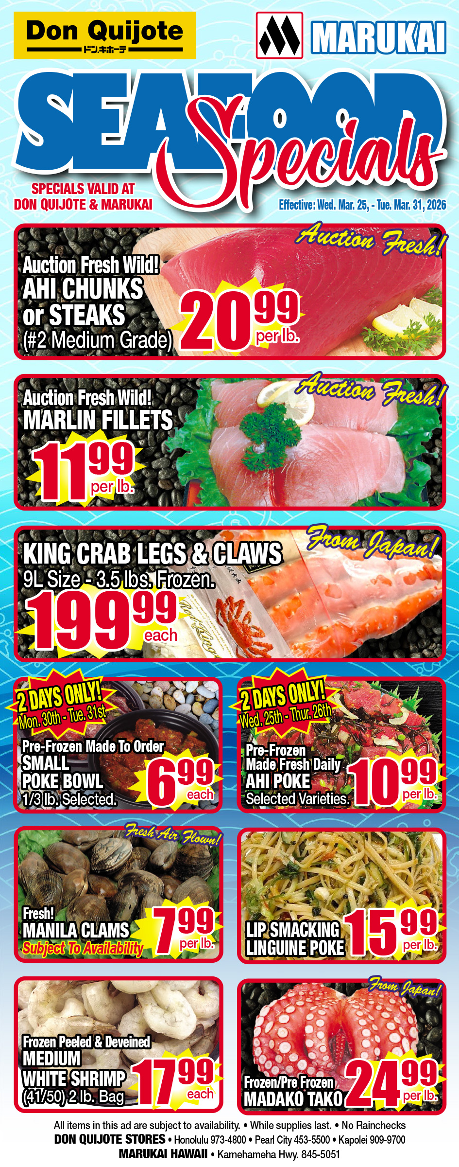 Seafood Flyer Wed, Mar 25, 2026 - Tue, Mar 31, 2026
