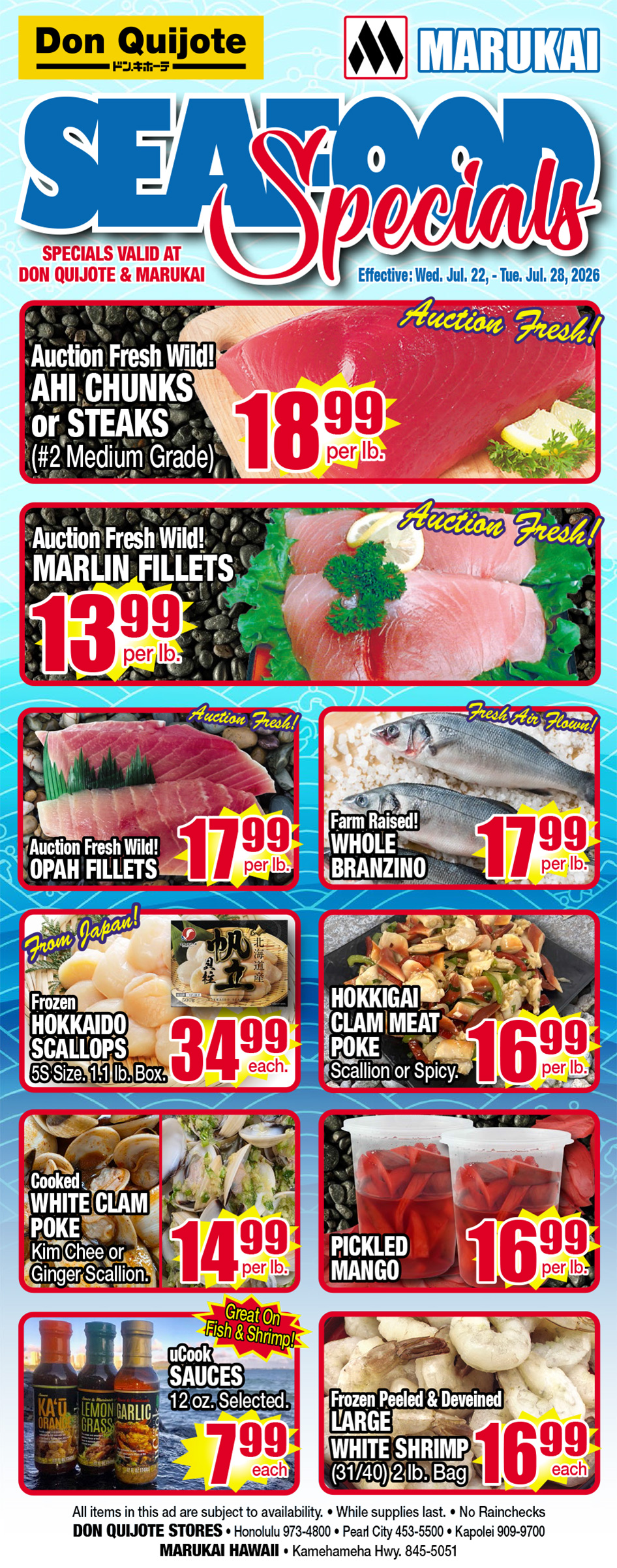 Seafood Flyer Wed, Jul 22, 2026 - Tue, Jul 28, 2026
