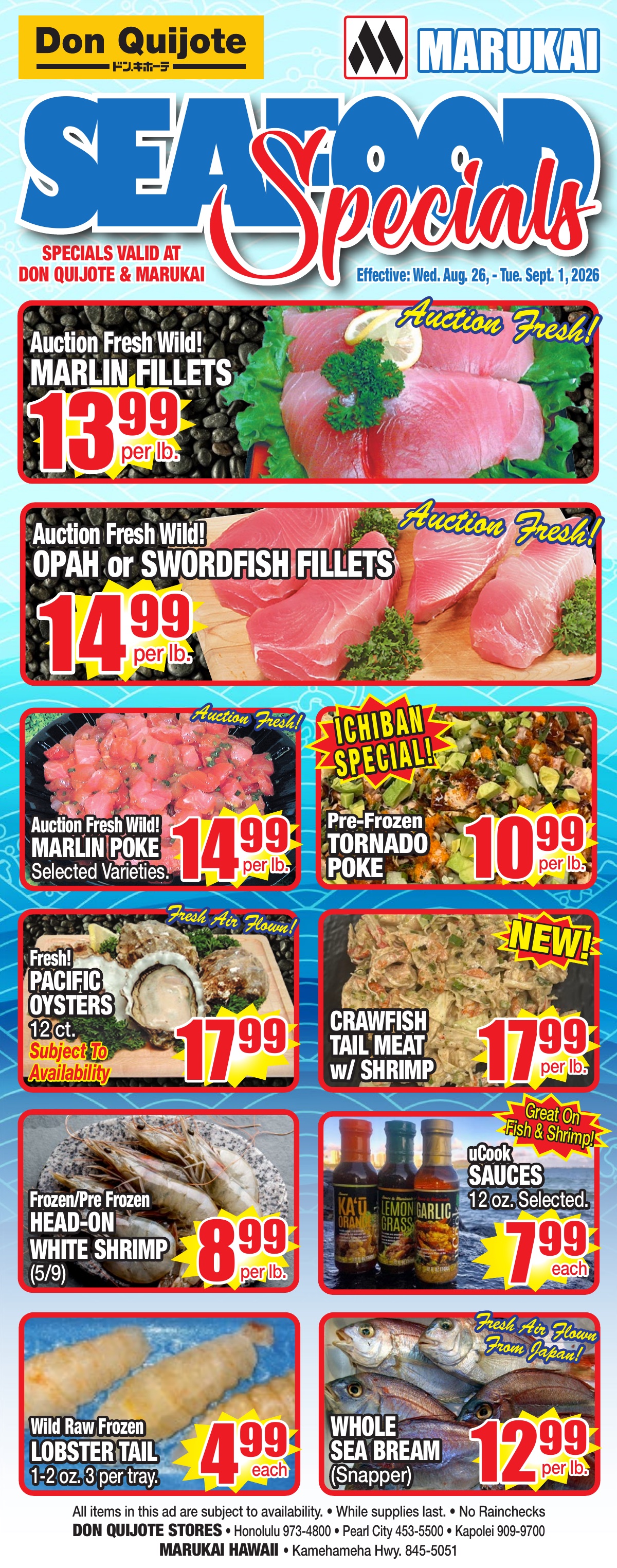 Seafood Flyer Wed, Aug 26, 2026 - Tue, Sep 1, 2026