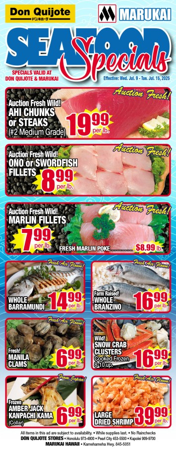 Seafood Flyer Wed, Jun 09, 2025 - Tue, Jul 15, 2025	
